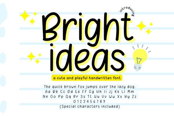 Bright Ideas: A Playful Font for Creative Design