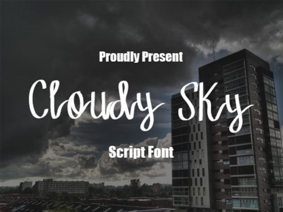 Cloudy Sky: Elevating Design with Friendly Handwritten Charm