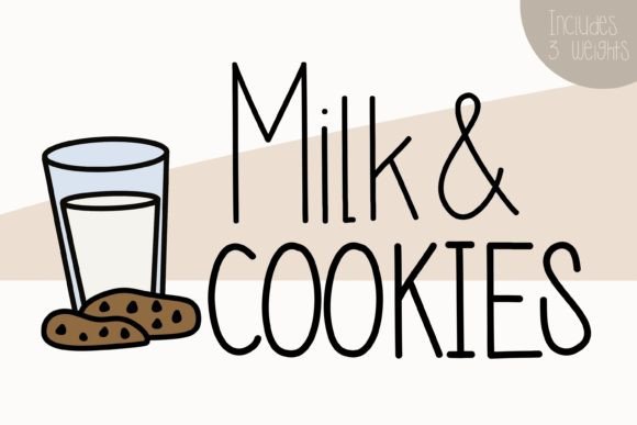 Milk and Cookies: A Handwritten Font for Playful Design