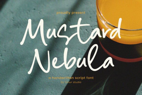 Mustard Nebula: A Handwritten Script Font for Modern Design