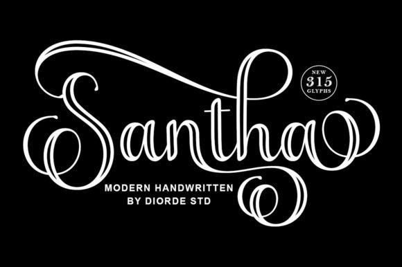 Santha Outline: The Elegant Handwritten Font for Luxury Design