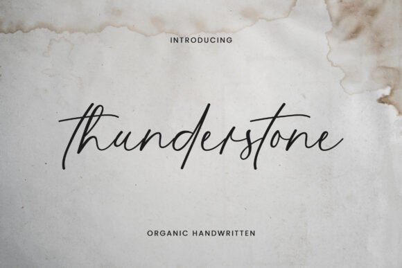 Thunderstone: Elevating Design with Handwritten Elegance